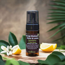 Load image into Gallery viewer, Pigmentation and dark spots orange blossom water and lemon foaming facial wash by VLessentials