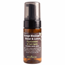 Load image into Gallery viewer, VLEssentials foaming face cleanser with orange blossom and lemon targeting pigmentation and dark spots 100ml