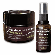 Load image into Gallery viewer, VLEssentials Anti-Ageing Duo Set with Frankincense Serum and Cream for firming and youthful skin, Aussie made