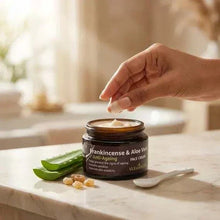 Load image into Gallery viewer, VLEssentials Frankincense and Aloe Vera Anti-Ageing Face Cream 50g firming hydrating cream with natural antioxidants and essential oils