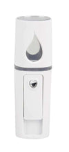 Load image into Gallery viewer, Portable Nano Mist Sprayer with water droplet design, ideal for skin hydration and travel use.