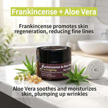 Load image into Gallery viewer, VLEssentials Frankincense Aloe Vera Anti-Ageing Face Cream jar with natural ingredients and hydrating formula
