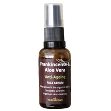 Load image into Gallery viewer, Anti-ageing face serum with frankincense and aloe vera for wrinkle smoothing and skin elasticity improvement