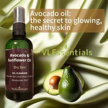 Load image into Gallery viewer, Dry Skin Cleansing Oil with Avocado and Sunflower Oil moisturizing and makeup removing cleanser
