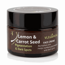 Load image into Gallery viewer, VLEssentials Lemon &amp; Carrot Seed Face Cream 50g for pigmentation and dark spots reduction
