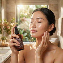 Load image into Gallery viewer, Woman applying VLEssentials Rose Water &amp; Lavender Face Toner for refreshed skin
