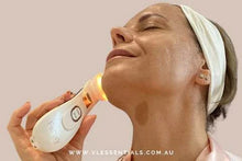 Load image into Gallery viewer, Femvy LED Glow Wand handheld light therapy device for skincare with multiple LED colors and metal heads
