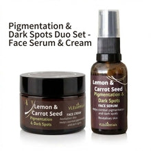 Load image into Gallery viewer, Pigmentation Duo Set with Vitamin C Serum and Brightening Cream for dark spot reduction and even skin tone

